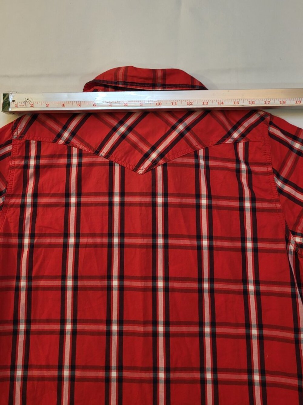 Bluenotes Men’s Red Plaid Short Sleeve Button-Up Shirt Size Large - Picture 9 of 9